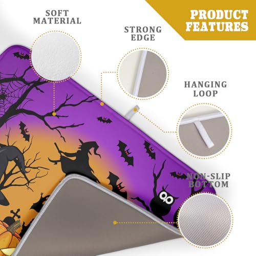 Happy Halloween Pumpkin Dish Drying Mat for Kitchen Counter