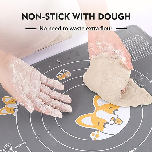 Silicone Baking Mat Sheet and Pastry Dough Cutter