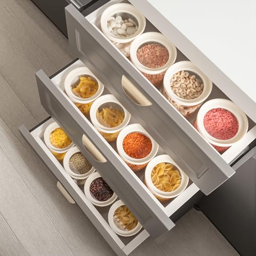 Glass Food Storage Jar with Glass Lid (6 Count)