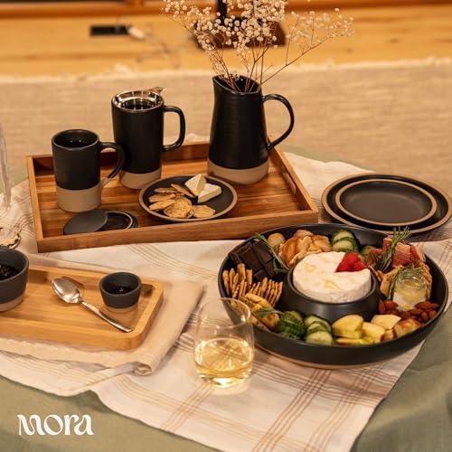 Mora Ceramic Chips and Dip Serving Tray