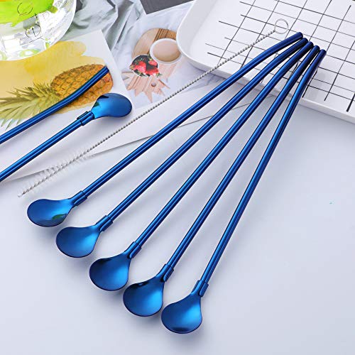 Straw Spoon 8PCS 8.5inch 18 (8 Count)