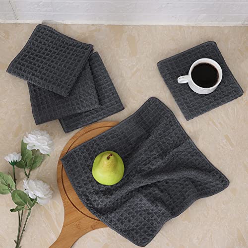Microfiber Waffle Weave Kitchen Dish Cloths (6 Count)