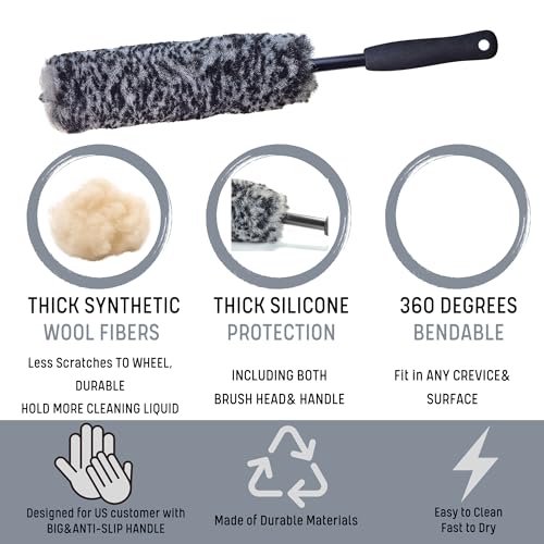 Refined Long Handle Car Wheel Brush Arsenal