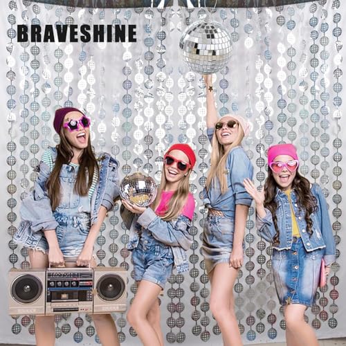 Disco Hanging Balls Fringe Backdrop (2 Count)