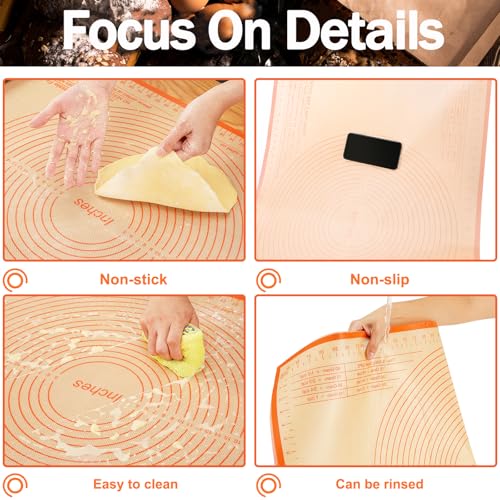 Silicone Pastry Mat 36x24 Inch Nonstick Baking Mat