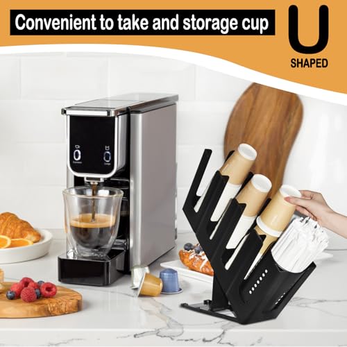Cup Holder Lid Dispenser with Straw Organizer