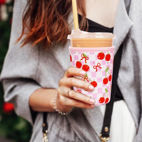 Reusable Insulated Neoprene Iced Coffee Cup Sleeve (3 Count)