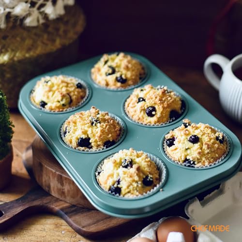 Muffin Pan, 6-Cups Nonstick Cupcake Baking Tray for Cakes