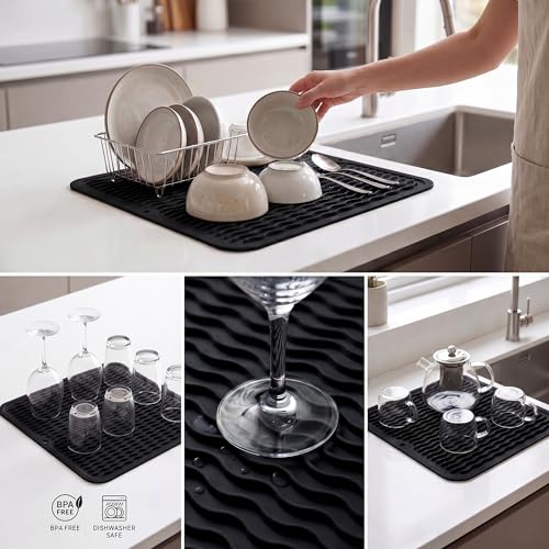 Silicone Dish Drying Mat for Multiple Usage