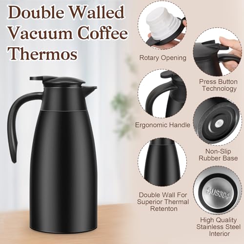 2 PCS 68 OZ Thermal Coffee Carafe (2 Count)