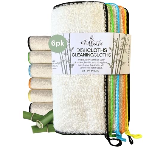 Dishcloths Kitchen Dishrag Cleaning Scrub Reusable 6pk 9x9in
