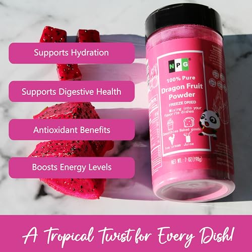 Freeze Dried Red Dragon Fruit Powder 7 Oz (7 Ounce)