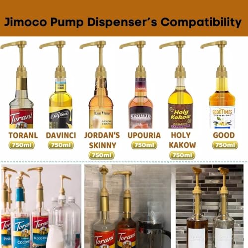 Jimoco® Syrup Pump Dispenser + Torani® Pumpkin pie Syrup (25.4 Fl Oz)