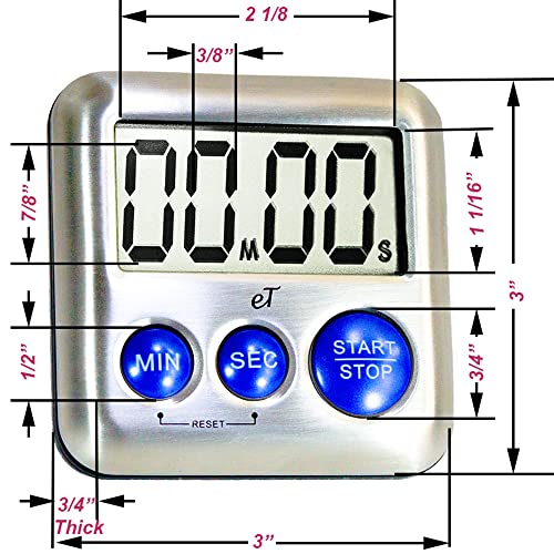 Elegant Digital Kitchen Timer Stainless Steel