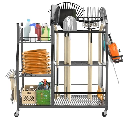 Garden Tool Organizer with Wheels