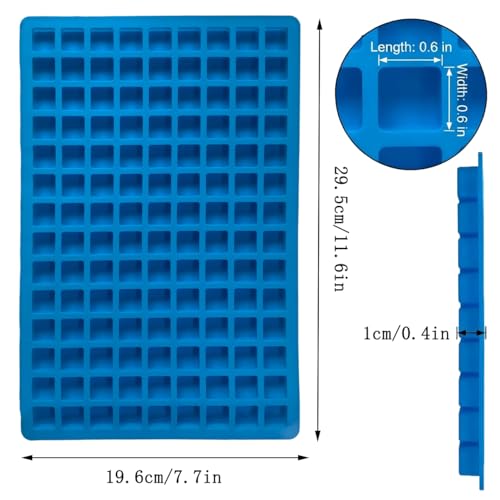 252 Cavity Square Silicone Candy Molds (2 Count)
