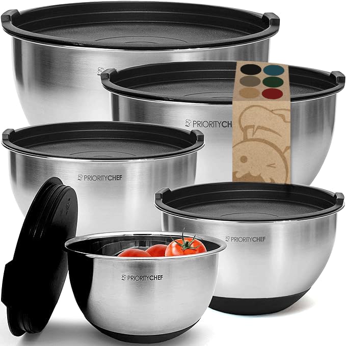 Premium Mixing Bowls With Lids Set