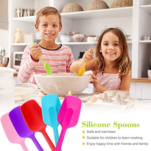 7 Pcs Small Silicone Spoonula Spatula (7 Count)