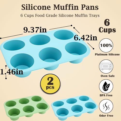 6 Cups Silicone Mini Muffin Pan Set