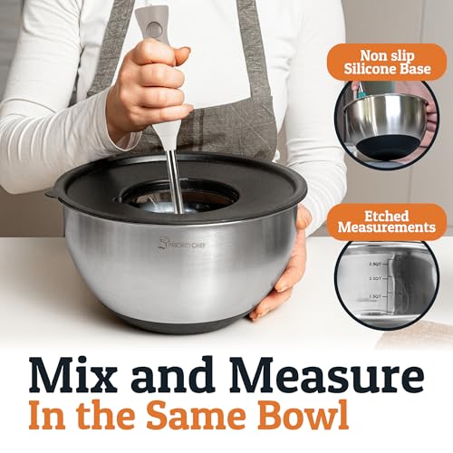 Stainless Steel Mixing Bowls with Lids Set