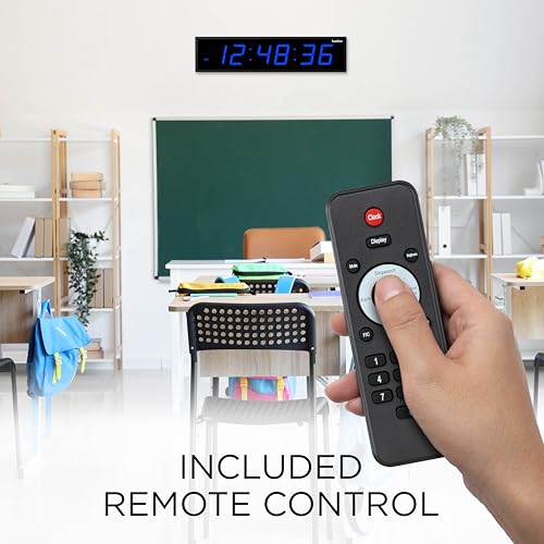 Oversized Digital Wall Clock with Large LED Display & Timer