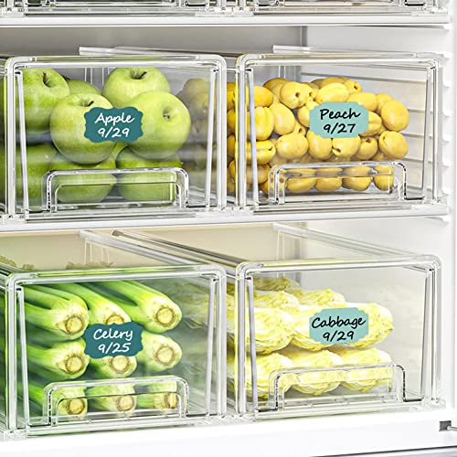 Labels for Food Containers 120Pcs Removable Waterproof Write