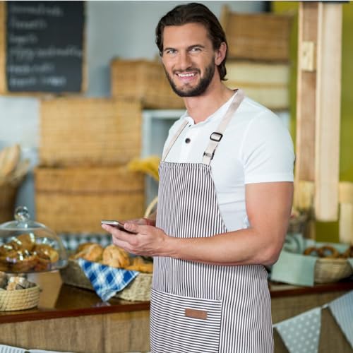 Cotton Aprons with Pockets (4 Count)