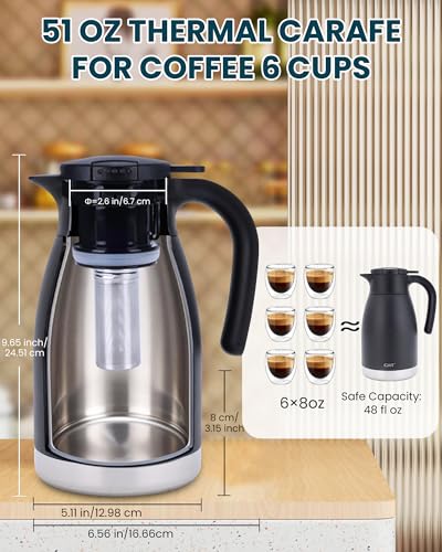 51oz Thermal Coffee Carafe with Infuser