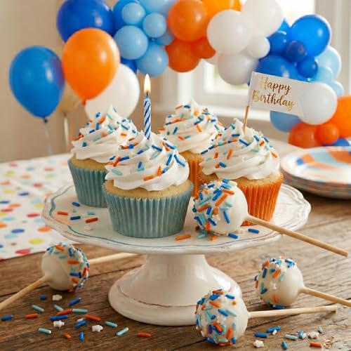 Blue and Orange dessert Sprinkles