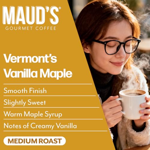 Maud’s Maple Vanilla & Apple Fritter Flavored Coffee Pods Variety Pack 36ct (36 Count)