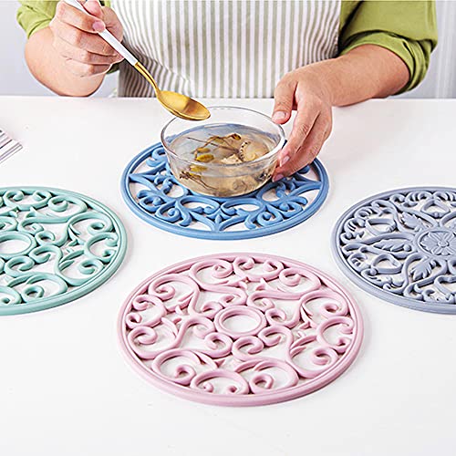 Mandala Coaster Resin Molds 2pcs Large Silicone Coaster Molds for Hollow Flower Tray Epoxy 3D Geode Design Shiny Molds for Home Decoration Coaster Resin Casting Mold Set (2 Count)