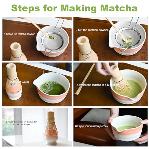 Pink Matcha Whisk Making Set (5 Count)