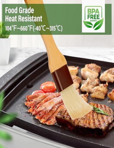 Natural Bristle Basting & Pastry Brush Set