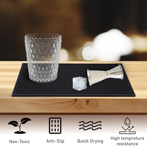 6 Pack Black Bar Mat (6 Count)