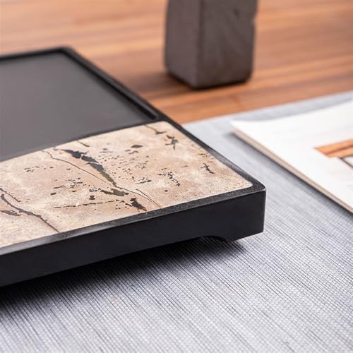 Tea Set Natural Whole Ebony Stone Home Office Modern Drainage Tea Table High