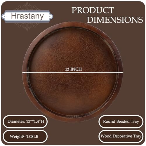 Wood Decorative Serving Tray with Bead