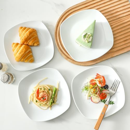 Ceramic White Dinner Plates Set of 4 (4 Count)