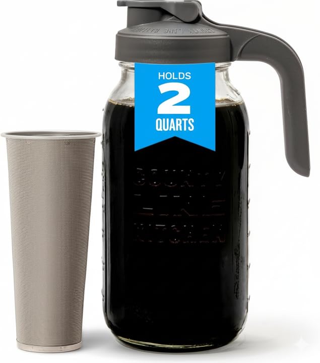 64oz Cold Brew Coffee Maker with Leak Proof Lid