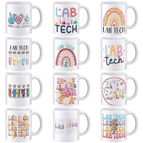 12 Pcs Lab Tech Gifts Mugs Bulk (12 Count)