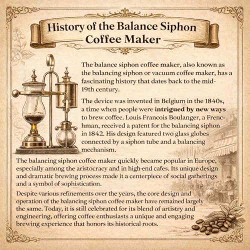 Belgium Royal Family Balance Syphon Unique Gravity Vintage Coffee Maker Vacuum Brewing System Copper 500 ml