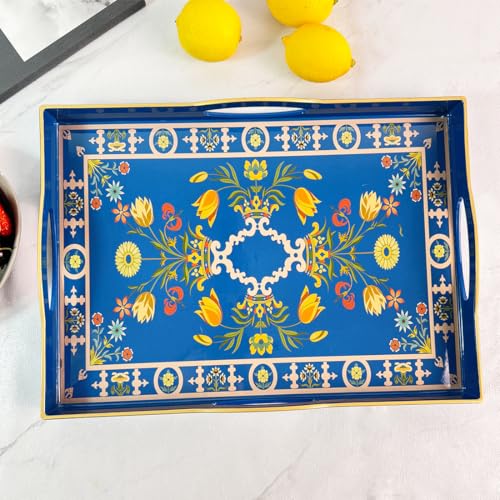 Boho Blue Decorative Tray