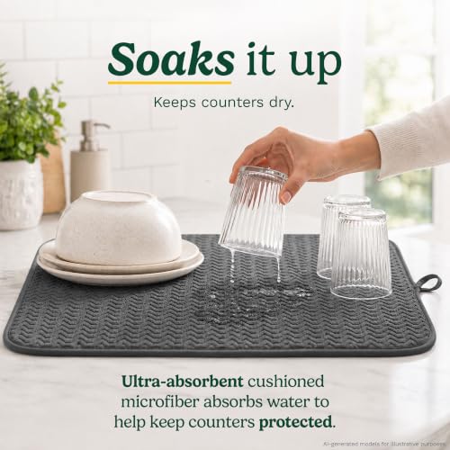 Cuisinart Dish Drying Mat for Kitchen Counter (2 Count)