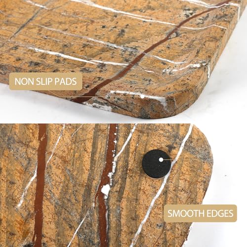 Marble Tray 12"x8" Natural Marble Vanity Tray for Countertop Bathroom Kitchen Dresser