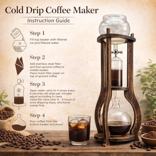 Iced Coffee Cold Brew Drip Tower Coffee Maker