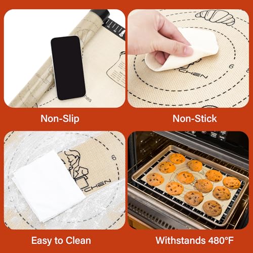 Silicone Macaron Baking Mat with Recipes
