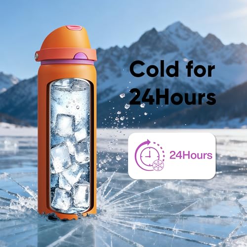 Insulated Water Bottle with Straw