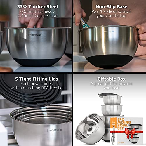 Premium Mixing Bowls With Lids Set