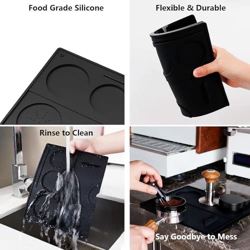 Coffee Tamper Mat Silicone Corner Tamping Mat