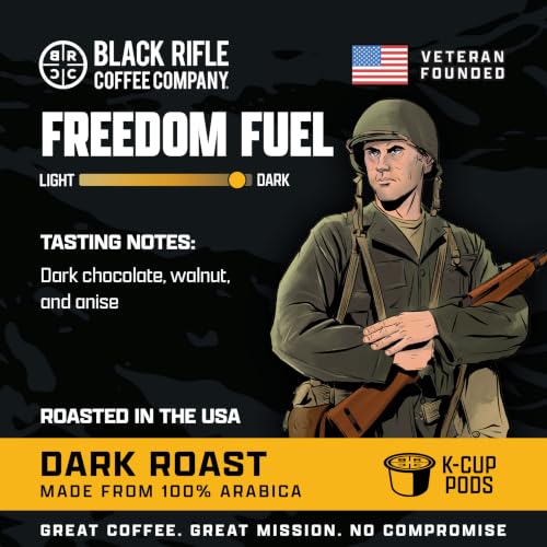 Black Rifle Coffee Dark Roast K Cup Coffee Freedom Fuel 72 Count