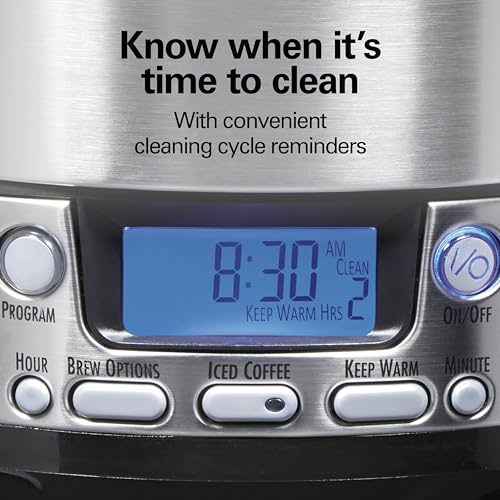 One Press Programmable Dispensing 12 Cup Coffee Maker with Internal Coffee Pot